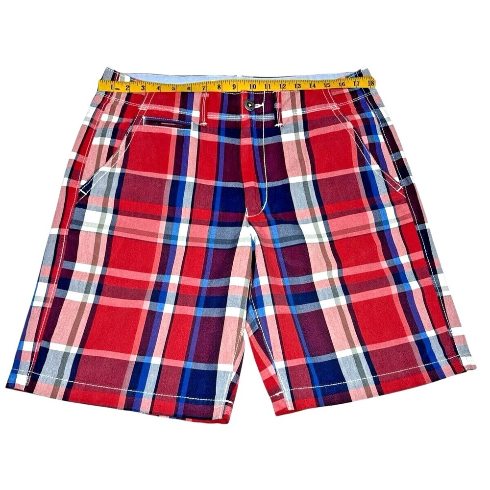 American Eagle Classic Fit Multicolor Plaid Cotton Shorts Size 34 - Picture 4 of 15